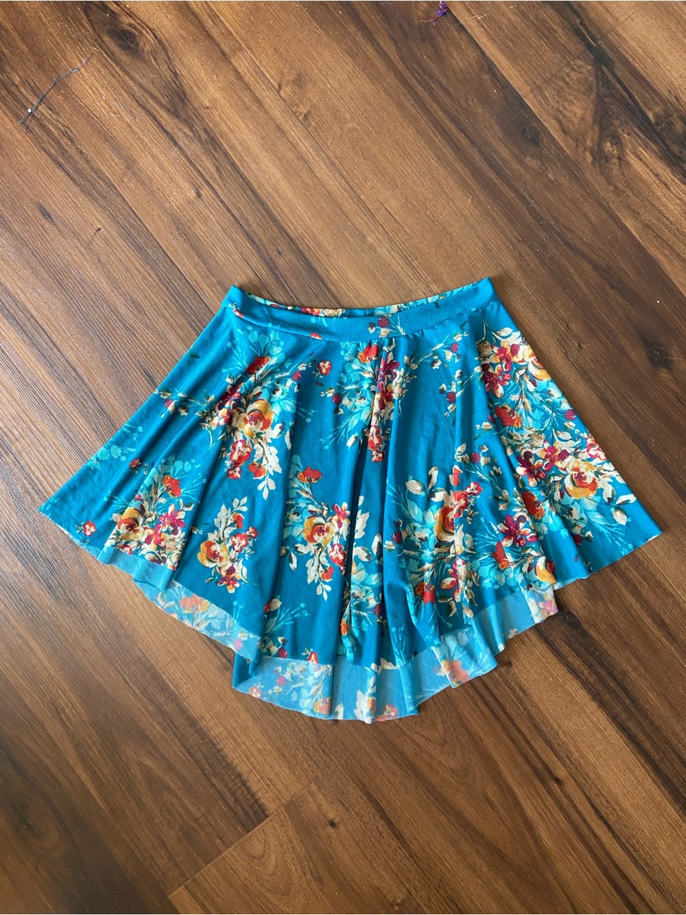 Teal floral SAB skirt - Women's ballet skirt